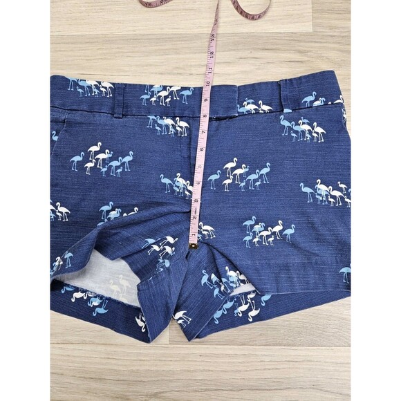 Loft Womens Blue Flamingo Shorts Size 10 Riviera Short Cotton - Picture 3 of 8